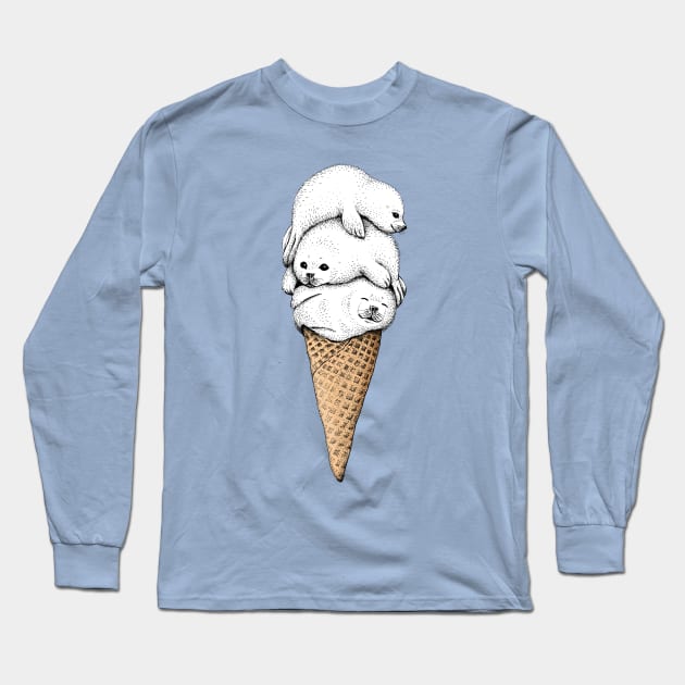 Seal Cone Long Sleeve T-Shirt by HabbyArt